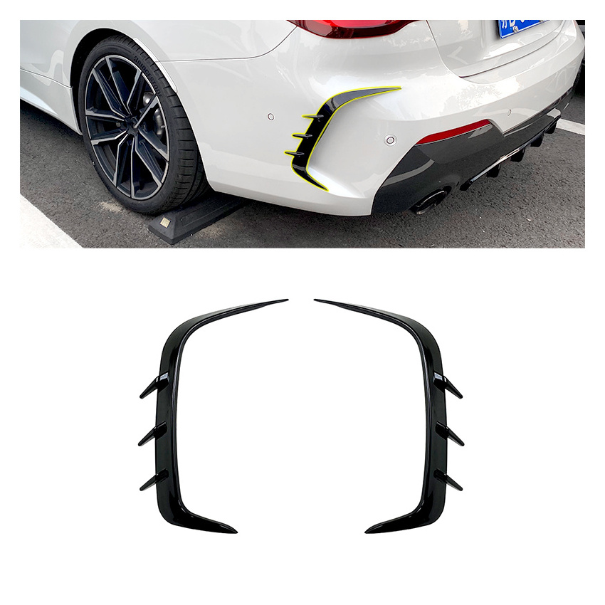 AMP-Z Wholesale car accessories Rear Bumper Splitter for BMW 4 Series 2020+ G22 G23 G26 M Sport Front Bumper lip