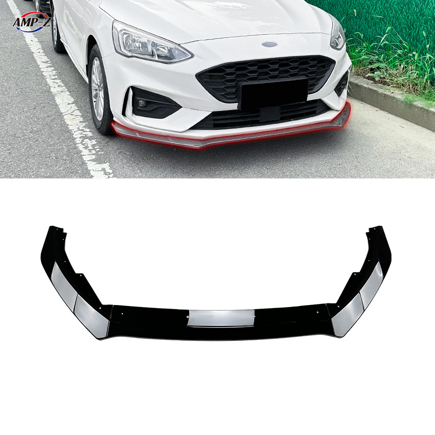 AMP-Z Hot Sale Factory Price Plastic Material Front Bumper Lip Front Splitter For Ford Focus MK4 ST Line 2019-2022