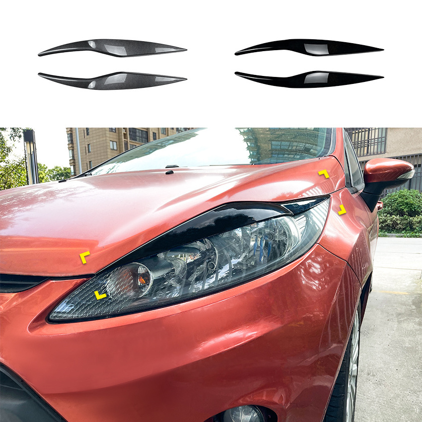 AMP-Z Factory Price Hot Sale Auto Body Kit Carbon Fiber Look Car Eyebrow For Ford Fiesta 2008-2012 Car Accessories