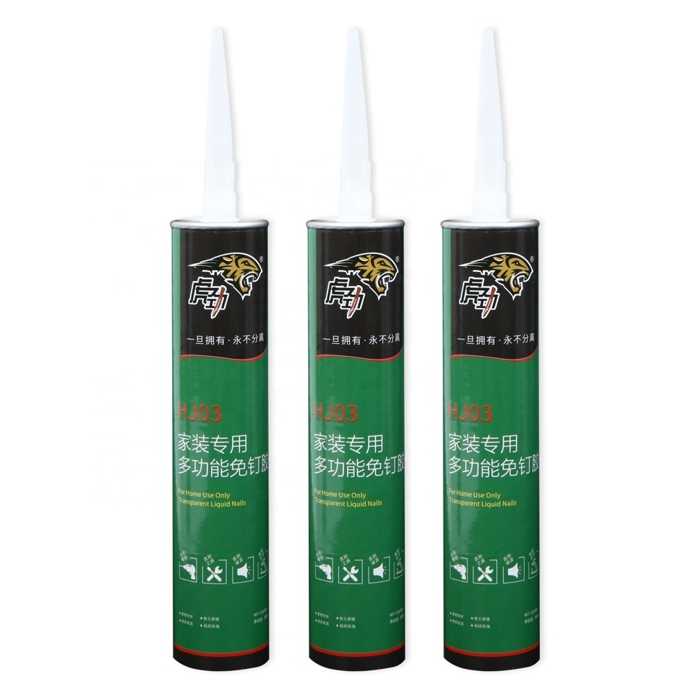 Multi-Purpose Fast Curing Weathering Resistance Liquid Nail Free Glue For Background Wall No More Nail Glue