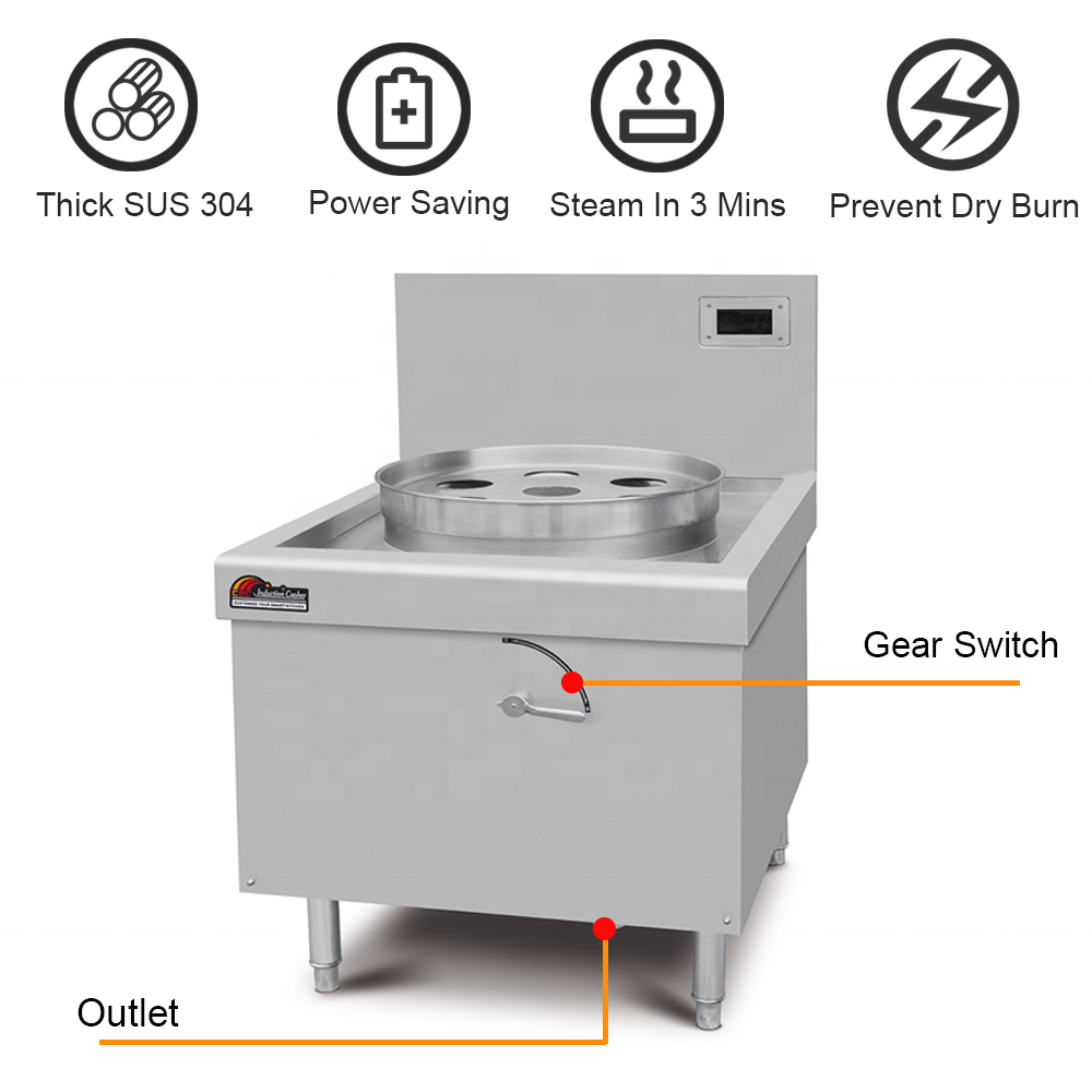 Electric 15KW Food Steamers Commercial Electric Induction Steamed Dimsum/Dumpling/Bun Steamer Machine for Restaurant