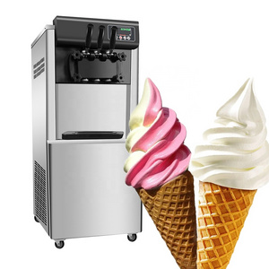 3 Flavors Automatic Soft Serve Sorbetiere Commercial Eis Ice Cream Machine A Glace Italian  Icecream Making Ice Cream Makers