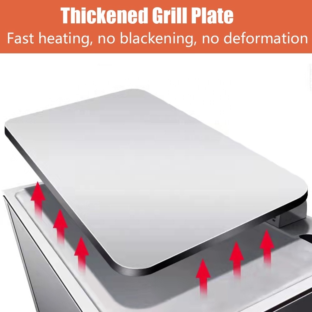 Restaurant Commercial Griddle Asadores Parrilla Electrica Flat Gas/induction Electric Griddles Grill Teppanyaki Table