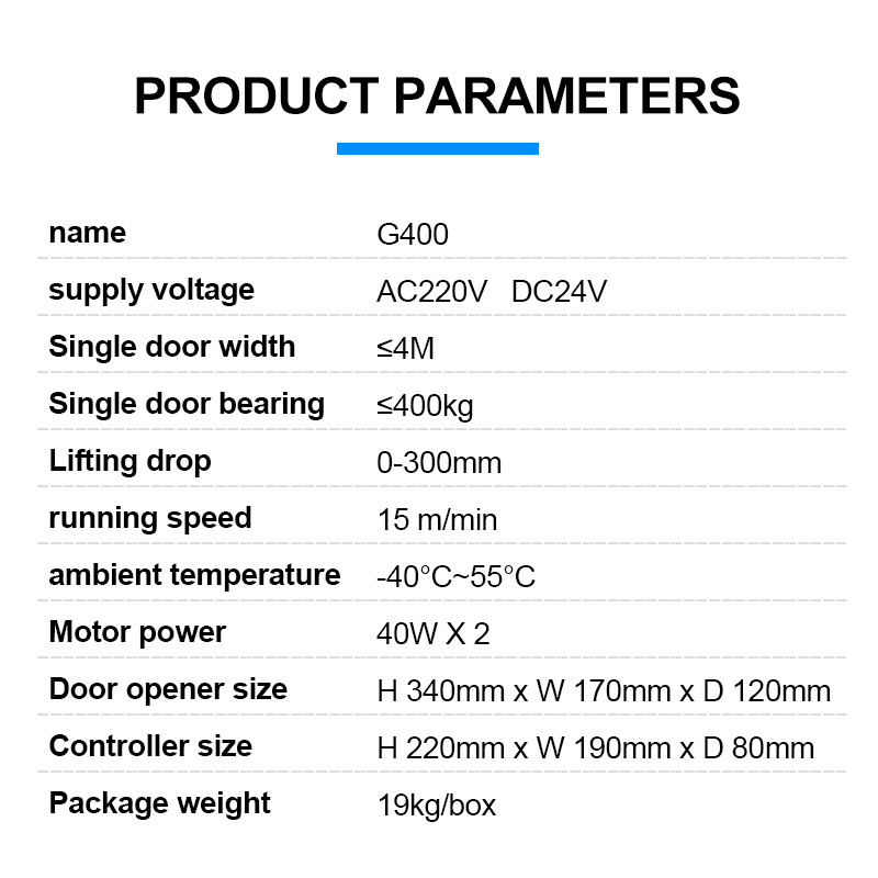 2023 New Type CMD-G400 Photocell Double Swing Electric Roller Gate Motor Roller Auto Gate Opener