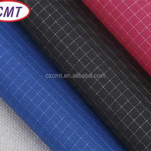 Factory directly provide 200D PU coated double colors waterproof grid nylon oxford fabric