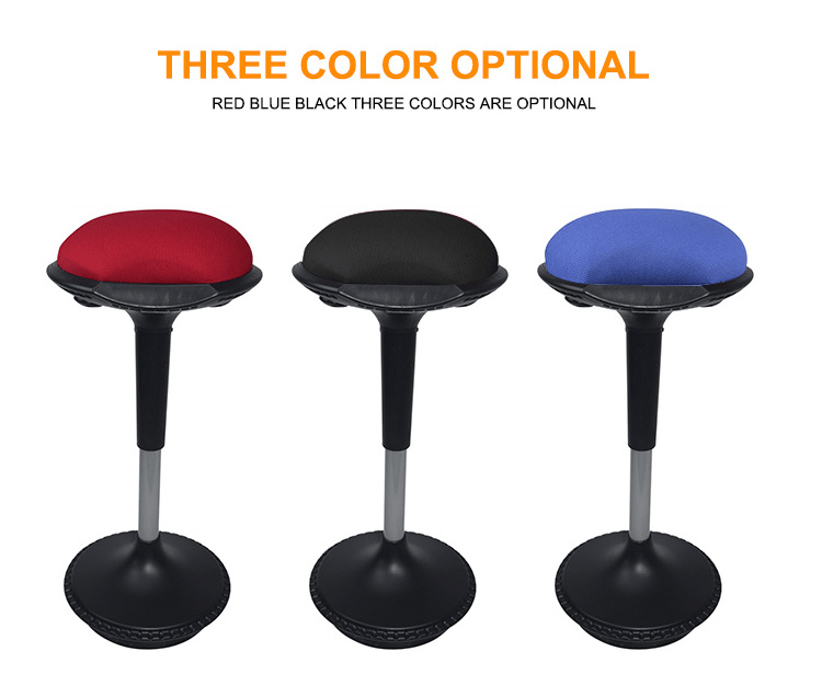 Colorful healthy working height adjustable wobble stool for office