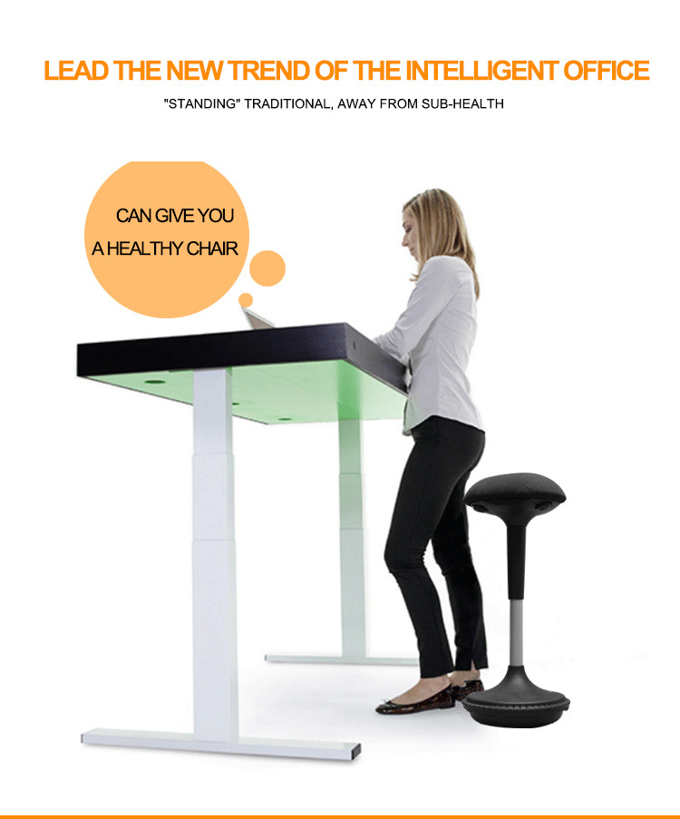 Colorful healthy working height adjustable wobble stool for office