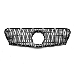 Chrome Silver GTR Grid Style Front Bumper Grille Fit For Mercedes GLA-Class X156 2014 2015 2016 GLA250 GLA200 GLA45