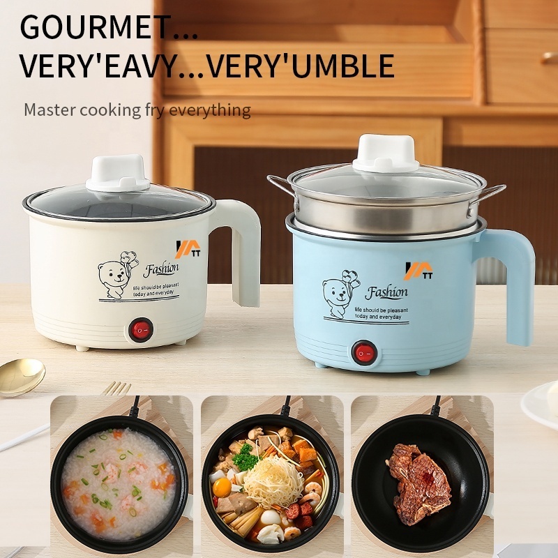 Multi-function  single handle mini electric cooker household instant noodle electric hot pot dormitory student pot