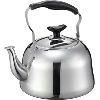 Stainless steel kettle 2/3/4/5L coffee pot teapot with filter flat bottom induction cooker gas stove restaurant