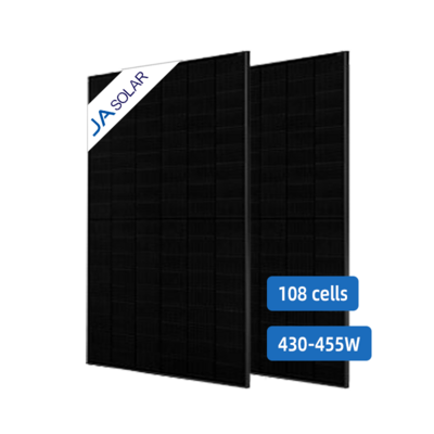 Ja Solar Mono PV Module N-type All Black Pannelli Solari 430W 435W 445W 440W Bificial Solar Panels Ja Photovoltaic Panels