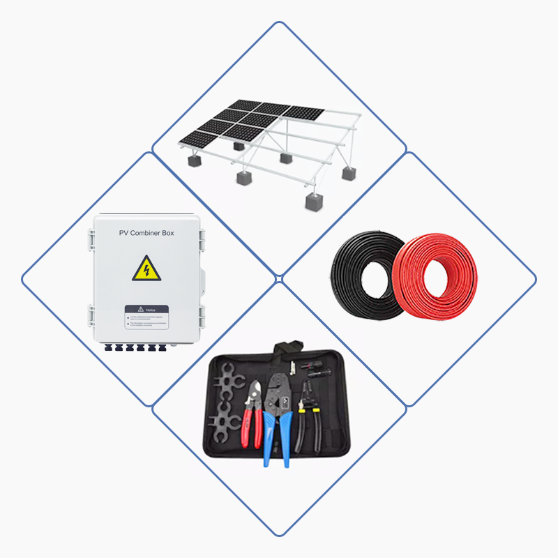 10KW Solar Power System Hybrid Solar System 20KW 30KW Commercial Solar Powered System Solar Panels With Battery And Inverter