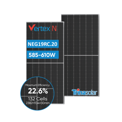 Trina Solar Panels with dual glass n type 585w 590w 595w 600w 605w 610Watts Mono Photovoltaic Modules Solar Panels Manufacturers