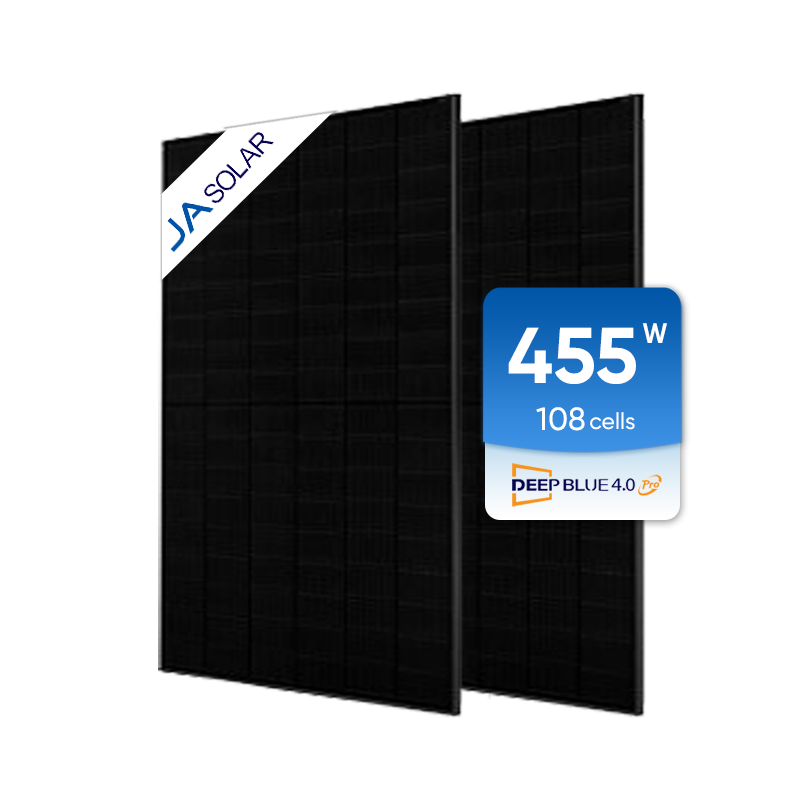 Ja Solar Panel 430W 435W 440 Watt 445W 450W 455W Half-Cut Solarpanel All Black PV Module Mono Bificial N-type Solar Panel Ja