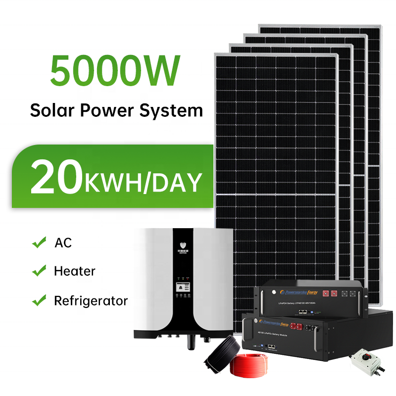 Complete 10KW Solar Energy System with Lithium Ion Battery Includes 5KW 20KW Solar Kit 15KW Off Grid Solar Power System for Home