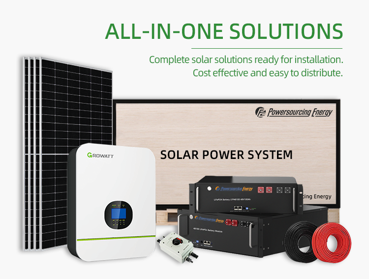 Powersourcing 5kw 6kw 8kw 10kw Solar System Imported Home Complete Solar Energy System Off Grid Solar Power System Kit For Home