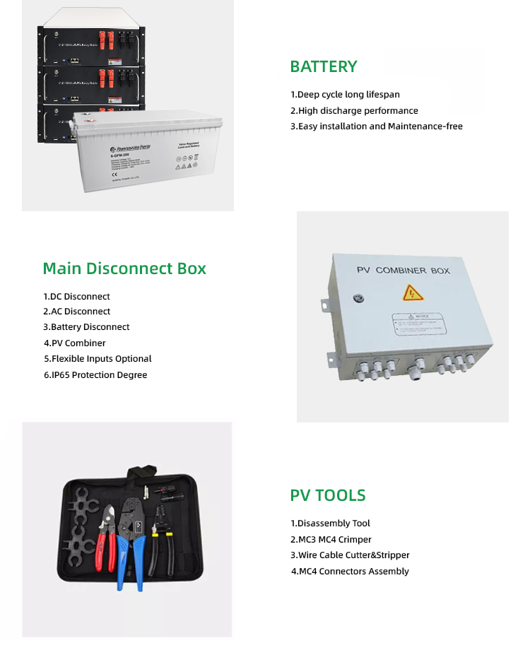 Complete 10KW Solar Energy System with Lithium Ion Battery Includes 5KW 20KW Solar Kit 15KW Off Grid Solar Power System for Home