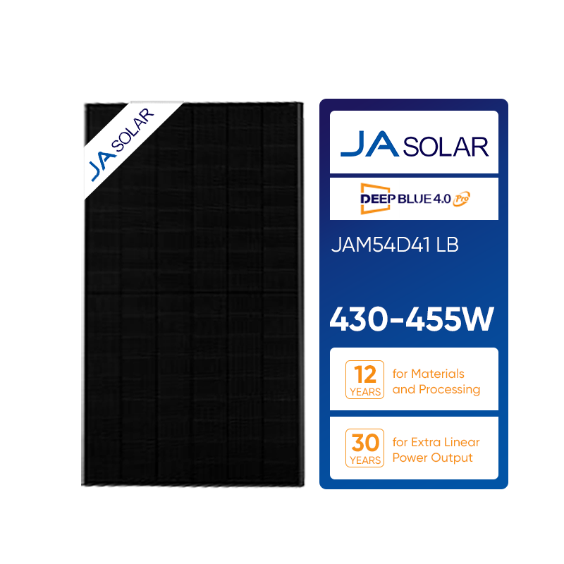 Ja Solar Mono PV Module N-type All Black Pannelli Solari 430W 435W 445W 440W Bificial Solar Panels Ja Photovoltaic Panels