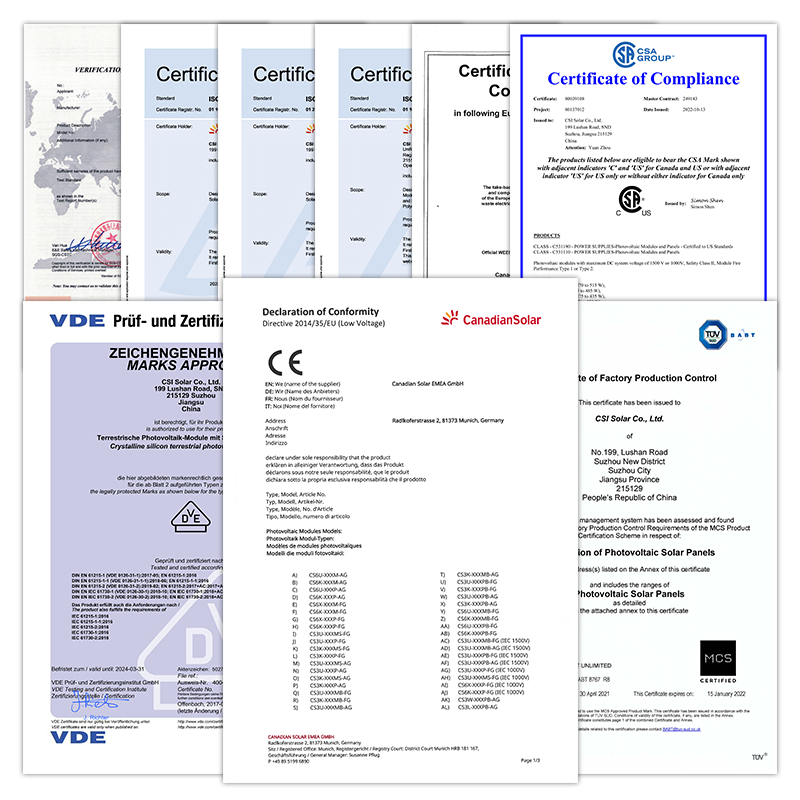 Canadian Solar Panels 500W 535W 540W 545W 550W 600W PV Modules Solar Energy Photovoltaic Panel With Certificate