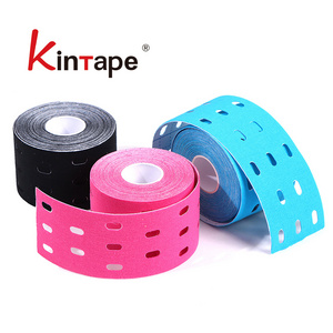 Punched Kinesiology Tape Breathable Elastic Perforated Sports Tape Stress Pain Relief Muscle Support Athletic Tape