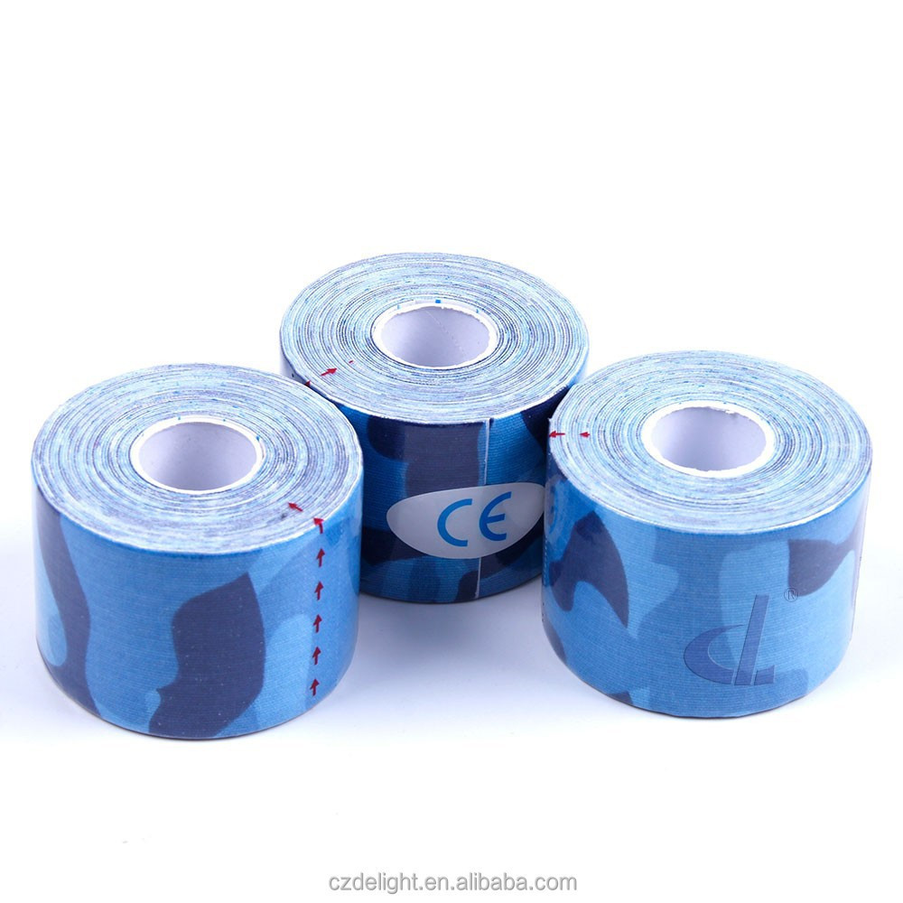 2021 cotton Hypoallergenic Adhesive Synthetic Colorful Sports Tape Athletic Therapeutic Waterproof Kinesiology Tape