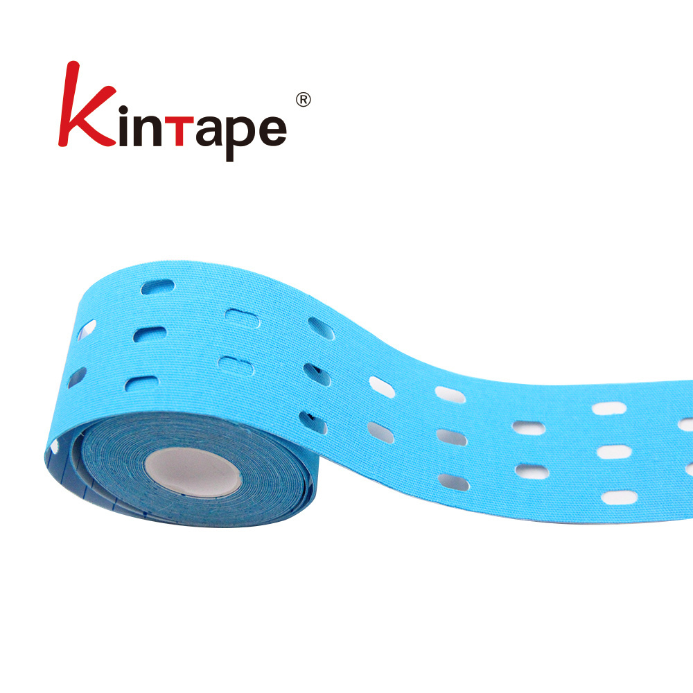 Punched Kinesiology Tape Breathable Elastic Perforated Sports Tape Stress Pain Relief Muscle Support Athletic Tape