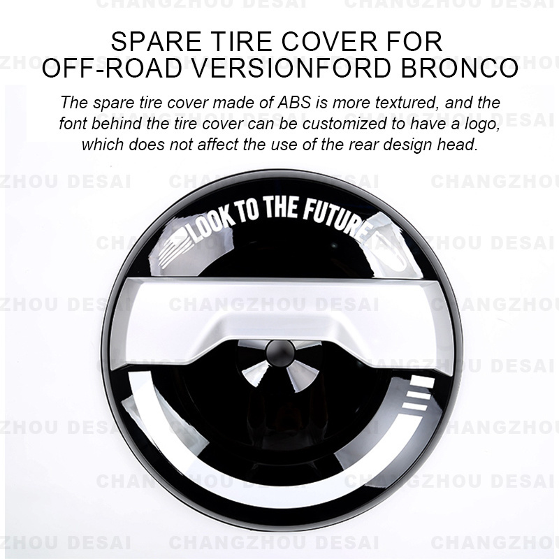 2021 2022 2023 Car Accessories ABS 32 Inches Spare Tire Wheel Protector Cover Spare Tire Cover For Ford Bronco 2/4 Door