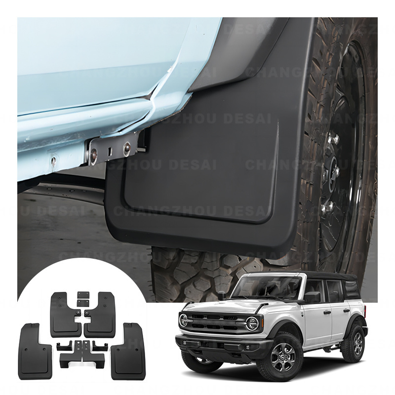 Car extior accessories body part no drilling fender flare mudguard Mud flaps for Ford Bronco 4 door 2021 2022 2023