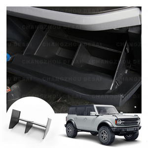 Accessories Abs Insert Black Materials Compartment Tray Glove Box Organizer For Bronco 2/4 Door 2021 2022 2023