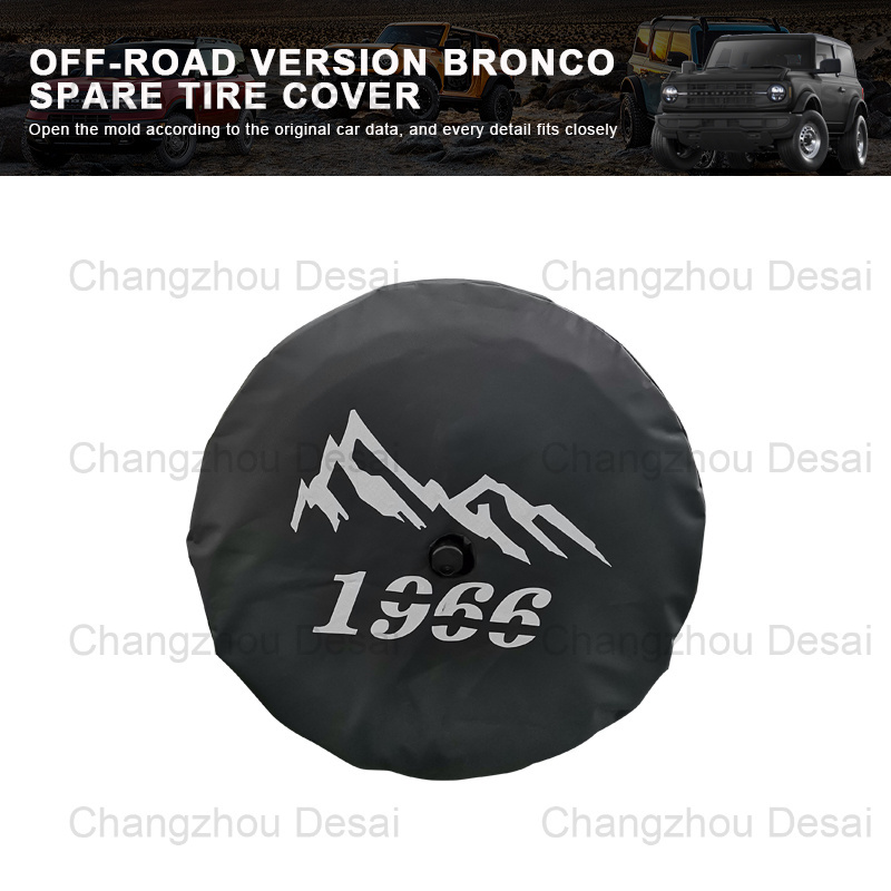 2021 2022 2023 Car accessories Weatherproof Tyre Cover Oxford cloth 32 inches Spare Tire Wheel Protector Cover For Ford Bronco