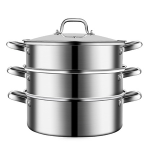 Premium Durable Material Kitchen Cooking Tool 3-layer Stainless Steel Pot Food Steamer