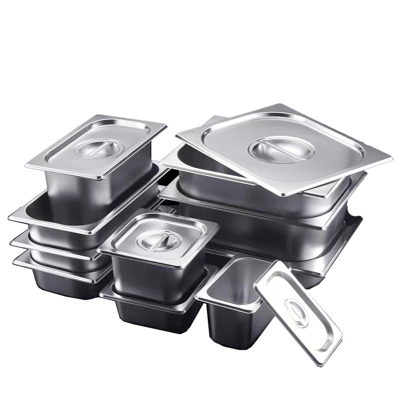 kitchen Gastronomic Equipment Gastronorm Stainless Steel Chafing Dish Insert Food Pans Gastronome 2 / 1 Gn Pan