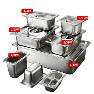 kitchen Gastronomic Equipment Gastronorm Stainless Steel Chafing Dish Insert Food Pans Gastronome 2 / 1 Gn Pan