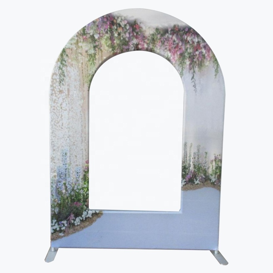 Open arched backdrop wedding event decoration photo booth props portable wall standing backdrop