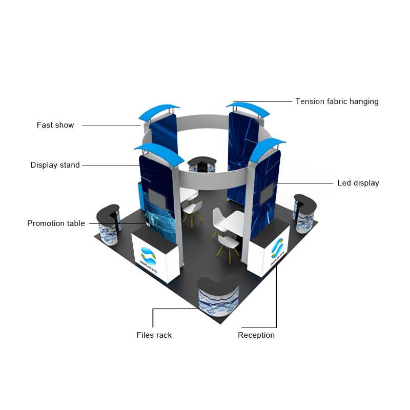 portable trade show standard exhibition booth 3x3 design and fabrication