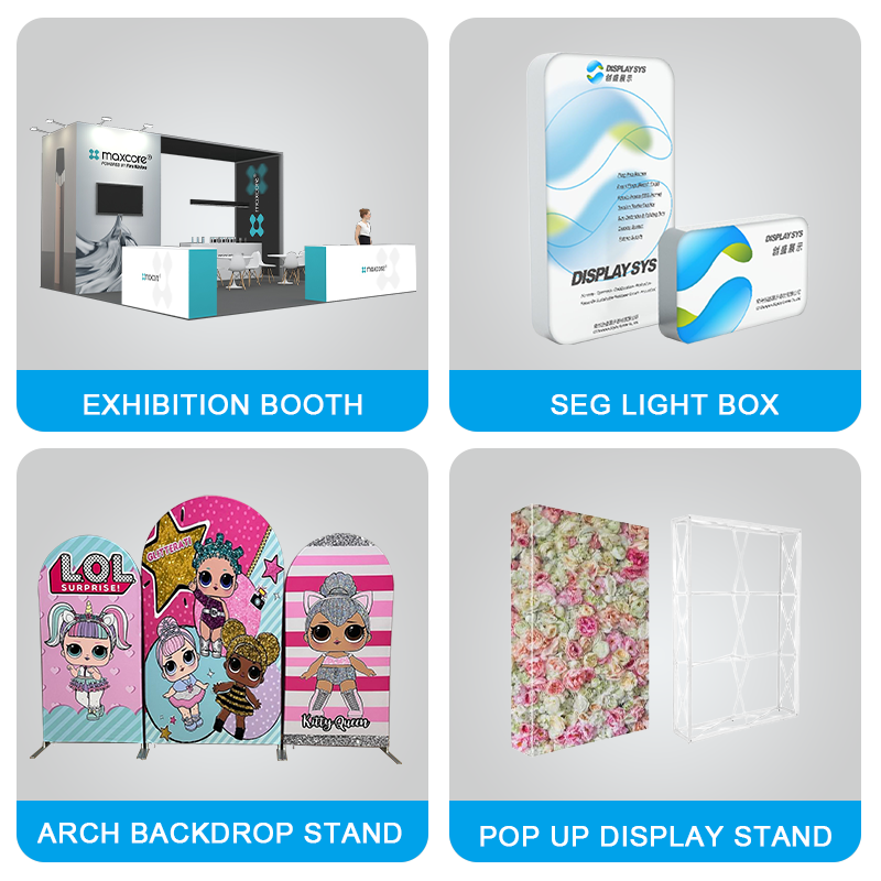 portable backlit exhibition stand exhibition booth 3x3m display