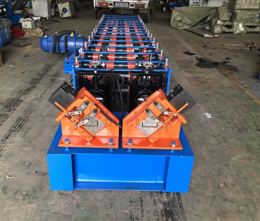 Two machines double in one drywall metal stud CD UD UW CW light gauge keel stud track c channel roll forming tile making machine