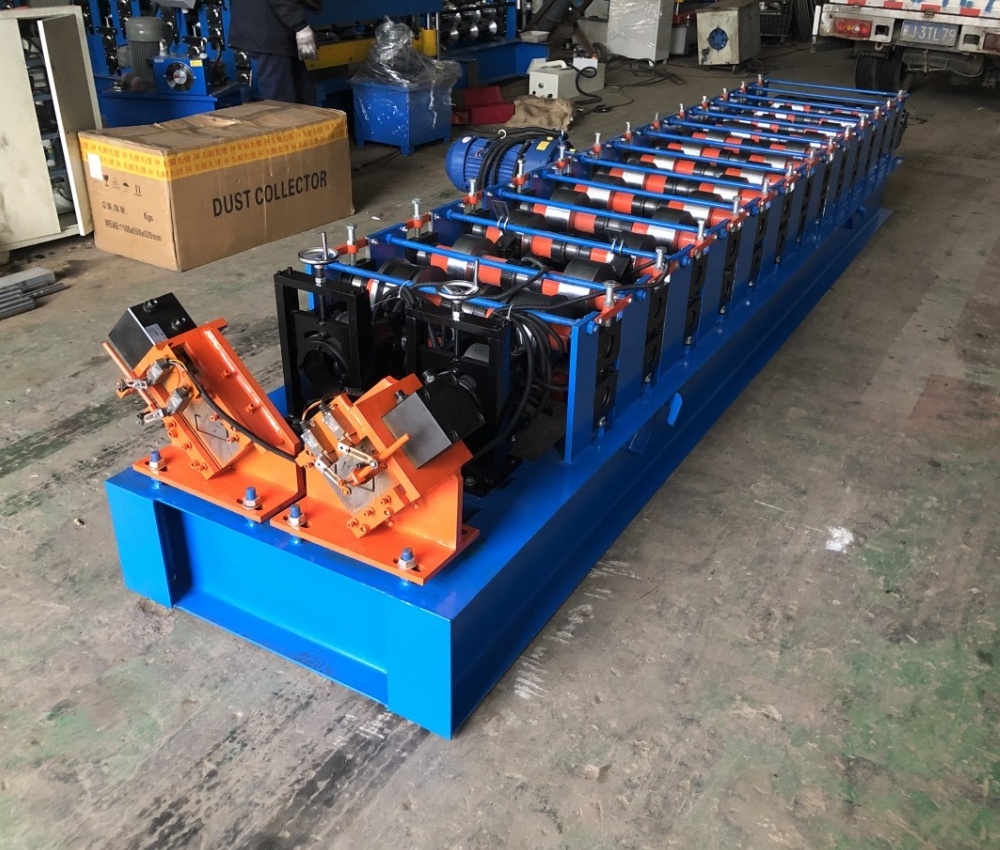 Two machines double in one drywall metal stud CD UD UW CW light gauge keel stud track c channel roll forming tile making machine