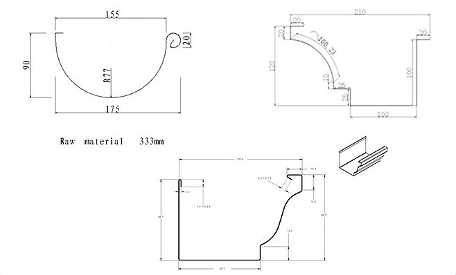 2024 hot sale Rain Gutter Forming Machine Roof Gutter Machine seamless gutter machine mobile