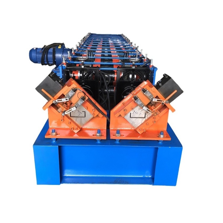 Two machines double in one drywall metal stud CD UD UW CW light gauge keel stud track c channel roll forming tile making machine