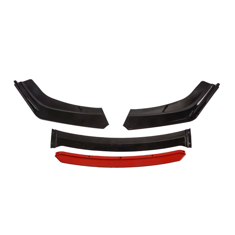 car exterior accessories parts  body kits PP plastic 4pcs carbon fiber universal front bumper spoiler lip for all car