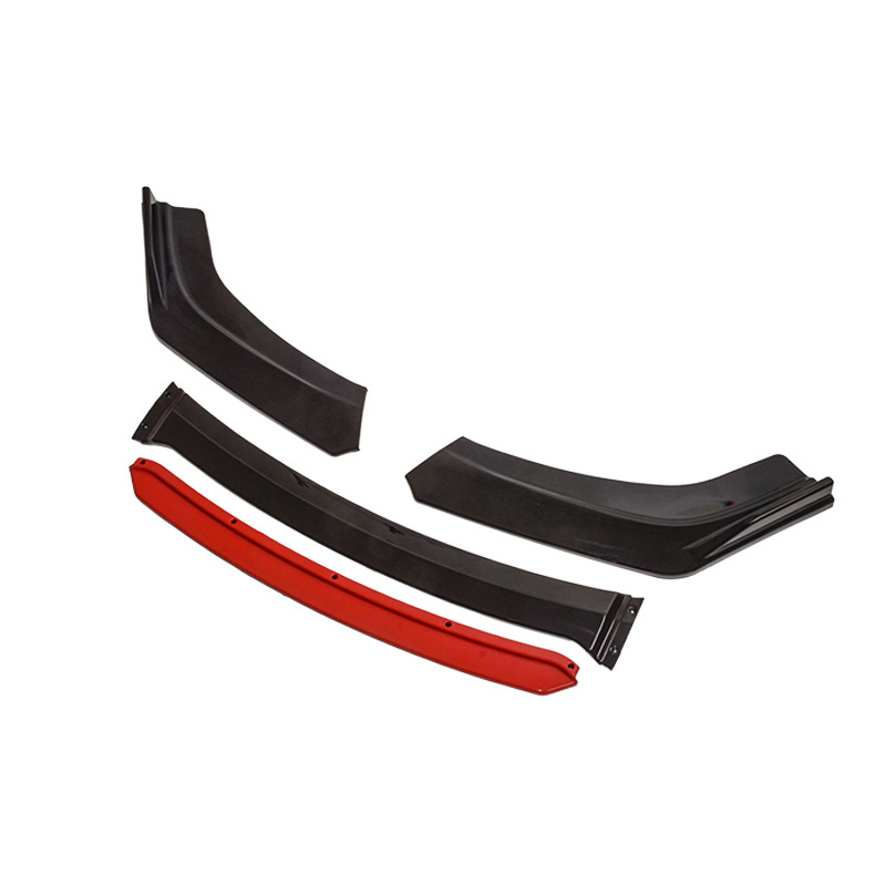 car exterior accessories parts  body kits PP plastic 4pcs carbon fiber universal front bumper spoiler lip for all car