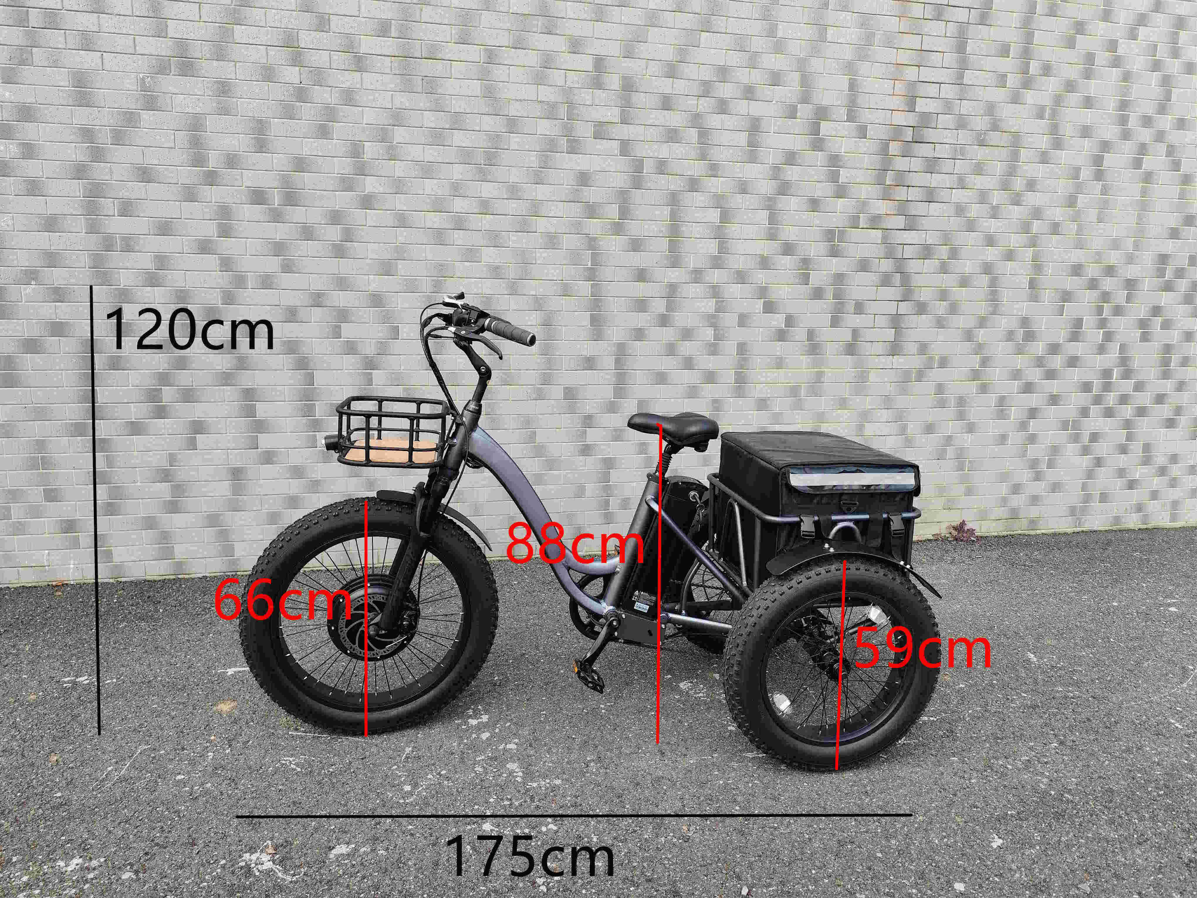 Customized And Comfortable 48V1000W Electric Tri  Electric Tricycles Three Wheel Adult Moto Cargo Tricycles