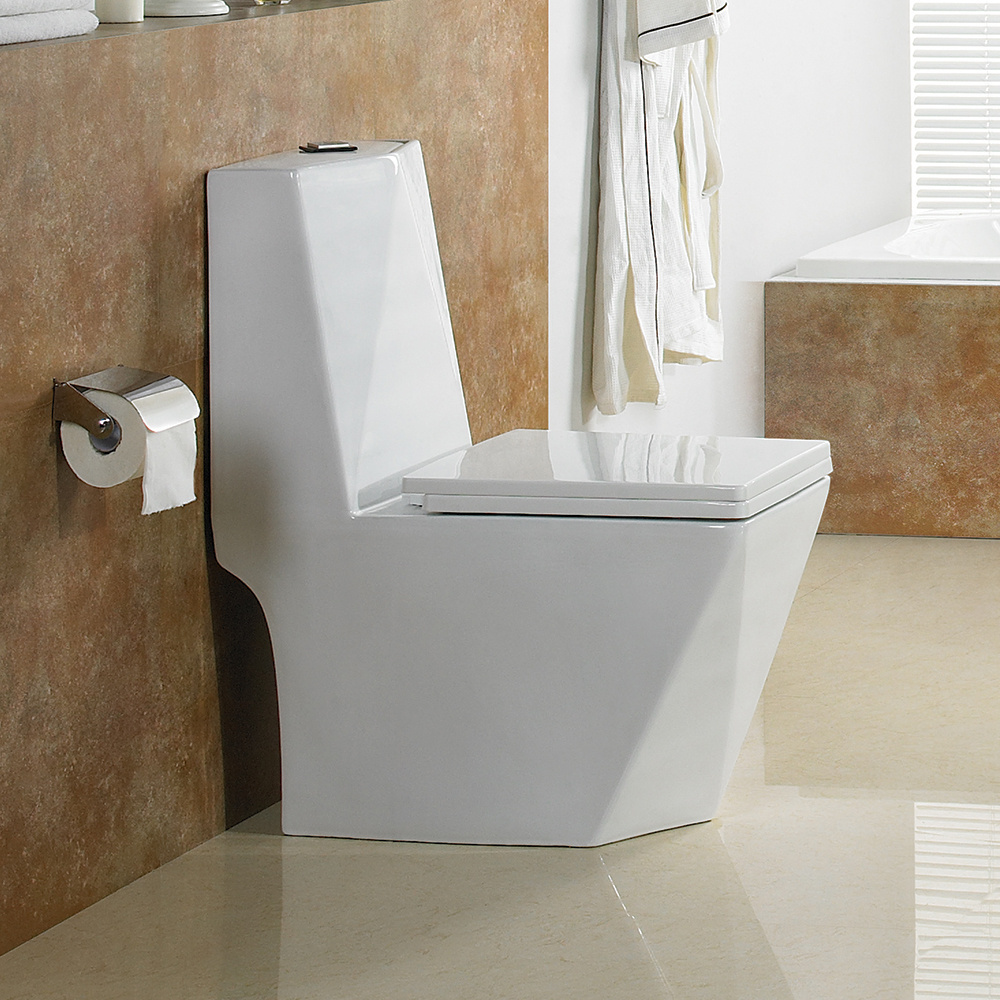 Wholesale Modern Sanitary Ware Ceramic One Piece Diamond Toilet for Apartment Use