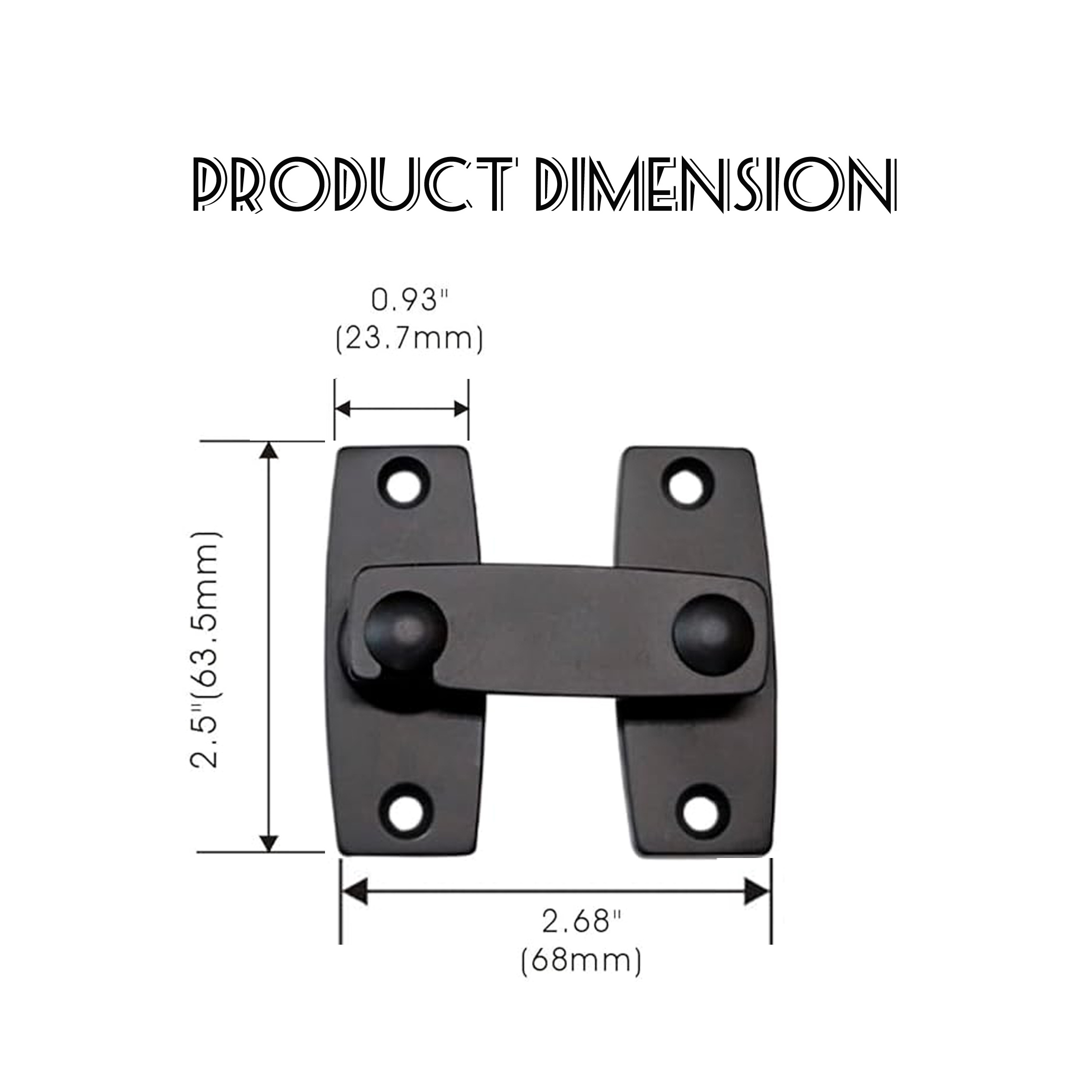 3/4/6/8 inch Garage Barn Door Small Lock Cabin Privacy Hook  And Eye Latch for Window Barns Cabin Sliding Doors