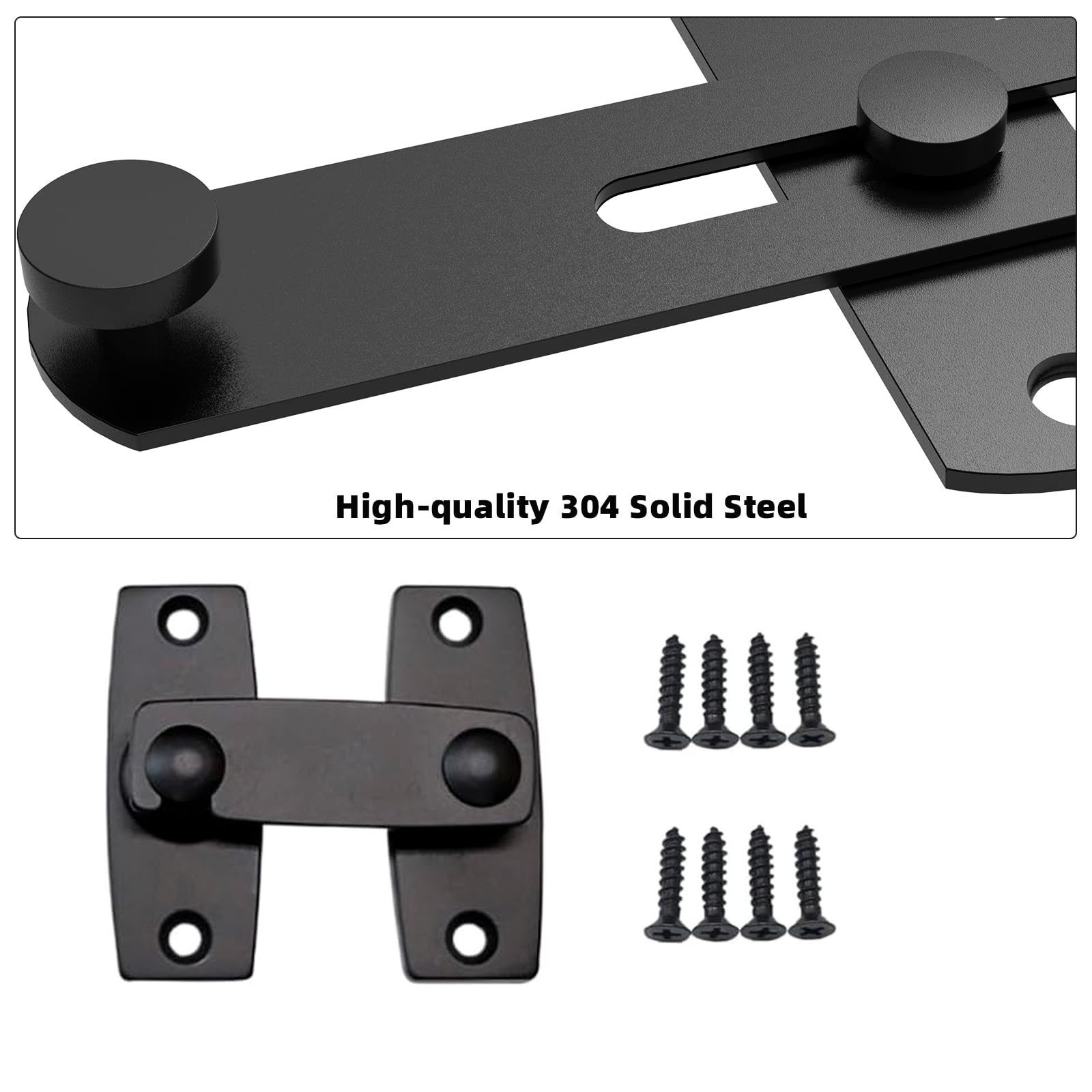 3/4/6/8 inch Garage Barn Door Small Lock Cabin Privacy Hook  And Eye Latch for Window Barns Cabin Sliding Doors