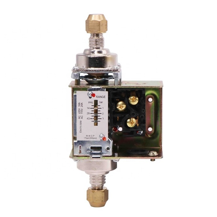 Electronic automatic low pressure control valve switch for water gas oil pump