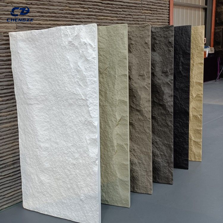 NEW Lightweight Cladding Materials PU Stone Soundproof Wall Panel