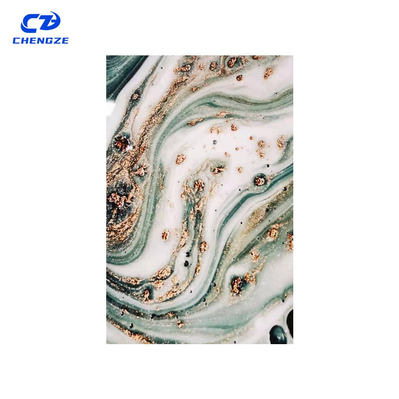 3D Pared PVC Wall Panel Marble UV Sheet Upholstered Wall Covering