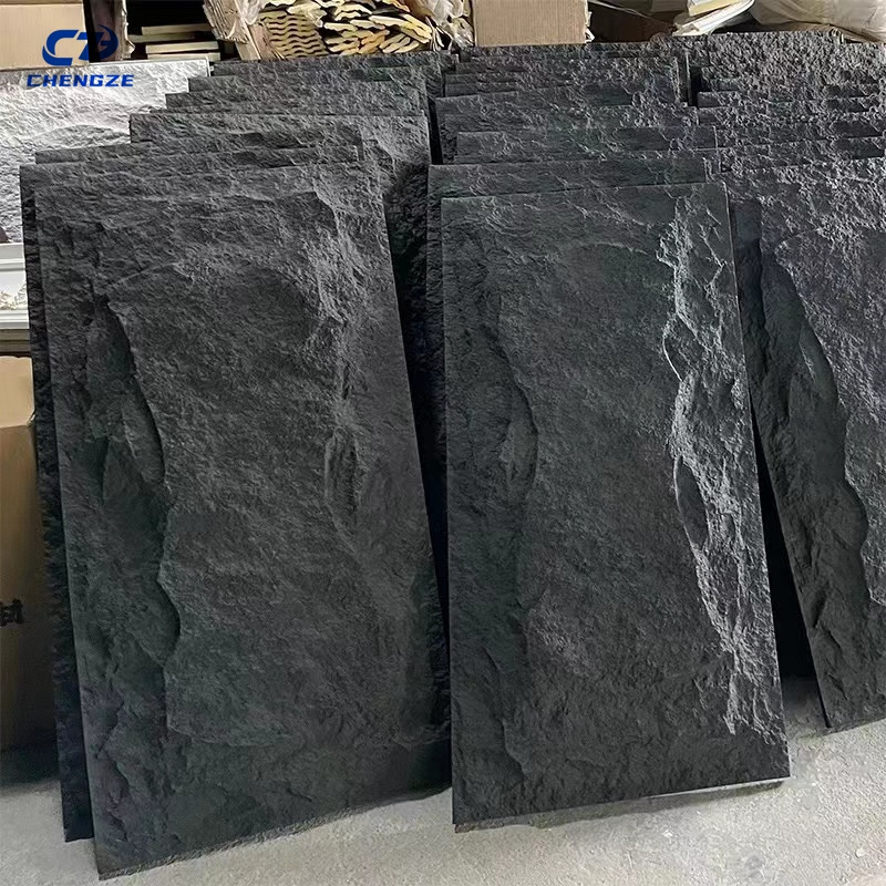 Flexible Natural Wall Clading PU Stone Panels Faux Mushroom Stone